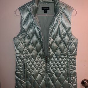 LANDS’ END Women’s Puffer Vest. Sm, Blue, LIKE NEW